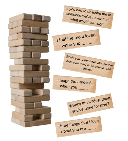 Couples Jenga with Love Questions
